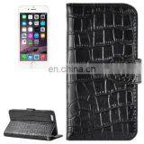 New Design Crocodile Texture Horizontal Flip Genuine Leather Case With Card Slots&Holder for IPhone 6
