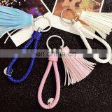 Marvel Custom Colorful Blank Pu Leather Tassel Key Chain Metal Ring Holder Keychain With Logo thumbnail-4