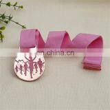 Rose Gold Painted Pink Color Women Marathon Medal thumbnail-1