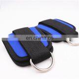 Weightlifting Gym Workout Fitness Double D Ring Neoprene Padded Ankle Cuff Fitness Ankle Straps for Cable Machines thumbnail-5
