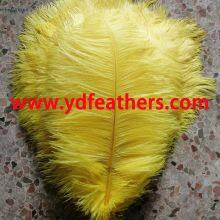 Ostrich Feather/Plume Dyed Yellow For Wholesale