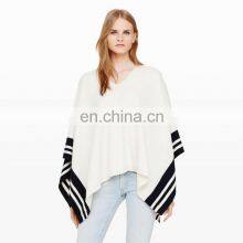 Winter Warm Knit Women Poncho Wholesale Cashmere Poncho thumbnail-1
