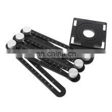 Multi Template 6 Folding Rulers Puncher Carpentry Angle Ruler With Drill Guide Glass Tiles Woodworking Gauges Tool Template