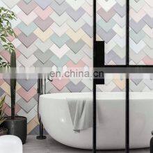 Heart-shaped Colorful Bathroom Entrance Background Wall Shaped Tiles thumbnail-4
