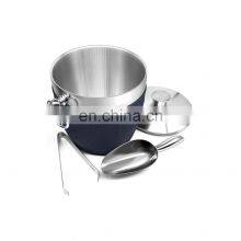 High Quality Metal Large Capacity Commercial Gold Champagne Vintage Style Stainless Steel Ice Bucket With Lid thumbnail-3