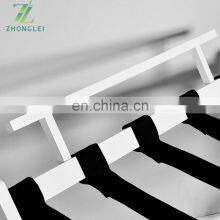 Wall Saver Wood Folding Baggage Rack With Shelf (White Wall Saver) thumbnail-2