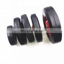 Custom Cast Iron Wheel Hub Solid Rubber Shopping Trolley Wheels thumbnail-3