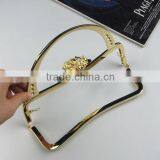 NEW!Top Quality High-grade Gold Metal Bag Frame for Handbag With Flower Pattern Clasp and Handle thumbnail-3