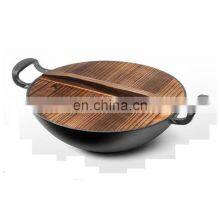 Non-stick Restaurant Cooking Cast Iron Chinese Wok thumbnail-1