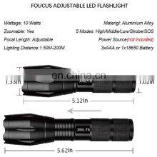 Handheld Torch Light Flashlights Zoom With Power Bank Flashlights Torches Tactical LED thumbnail-5