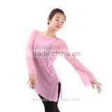 (WE01119) Ballet Warm Up, Dance Warm Up, Mesh Dance Tops, Long Sleeve Dance Tops thumbnail-2