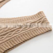 Women's Custom Crop Tank Top V-Neck Woolen Knitted Cashmere Vest With Embroidered Logo Casual Short Length Vests for Suits thumbnail-6