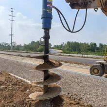 Easy Drilling Earth Auger Drill High Quality Mounted Core Rock Drill Attachment for Excavator thumbnail-3