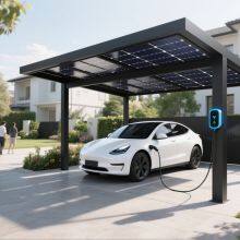 EV Charging Solar Carport System - Modular Design, OEM/ODM Support, Waterproof & High Wind Resistance thumbnail-5