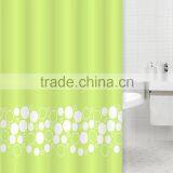 100% Polyester Cyan Color Printed Shower Curtain thumbnail-1