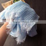 90CMX210CM Large Long Size Cotton Linen Plain Pashmina Shawl