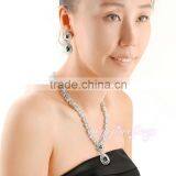 New Model Arabic White Gold Zirconia Big Fashion Jewelry Set thumbnail-6