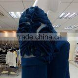 New Stylish 60%rayon 40%cotton 12gg Plain Stitch With Rose Flower Embroidery on Shoulder Knitwear Sweater thumbnail-3