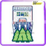 Pop Promotional Cardboard Display Advertising Standee With Customized Designs for Blue Ribbon Beer