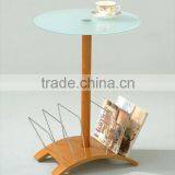 Office Magazine Rack /Wood Glass Magazine Rack thumbnail-1