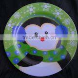 Christmas Holiday Dinnerware 11 Inch Melamine Round Plates thumbnail-1