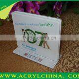 2015 Clear Acrylic Sign Board, Acrylic Menu Holder, Acrylic Menu Stand Made in China