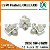 C5W 31mm C.R.E.E 5W Car LED Interior Light Bulb thumbnail-1