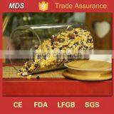 Clear Honey High Borosilicate Environmental Glass Jar With Wooden Lid Supplier's Choice thumbnail-6