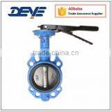 Orange Color Double Shaft Lug Butterfly Valve With Heavy Lever thumbnail-2