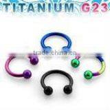 Titanium G23 Anodized Circular Barbell thumbnail-1
