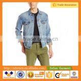 China Bulk Wholesale 100% Cotton Button Closure Men Denim Jacket