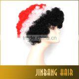 New Football Fans Wigs Black White & Red Sports Fanatic Wig 1piece/lot for Wholesales thumbnail-5