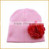 Autumn Korean Hand Knitted Children's Hats Satin Mesh Flower Baby Baby Hat MZ054 thumbnail-5