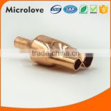 Top quality customized brass copper pipe tee