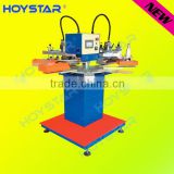 Professional two color rapid high precision carousel screen printing machine for t-shirt neck label