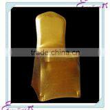 YHC#07 Gold Polyester Banquet Spandex Lycra Cheap Wholesale Stretched Chair Cover thumbnail-1