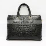 New Men's Briefcase Crocodile Grain Bag Black PU Leather Briefcase thumbnail-3