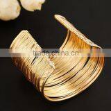 Punk Women Ladies Gold Silver Hollow Open Wide Bangle Cuff Jewellery Bracelet thumbnail-3