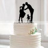 Silhouette Bride and Groom Mr & Mrs Wedding Acrylic Cake Topper Anniversary thumbnail-6