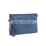 Small Bling Rhinestone Denime Bag With Wristlet Strap Women Navy Blue Crossbody Bag thumbnail-2