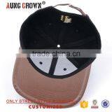 New Leather Hat/cap Leather/6 Panel Leather Brim Snapback Hat thumbnail-6