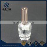 Flat Clear Cap With Brush Glass Nail Polish Bottle thumbnail-2