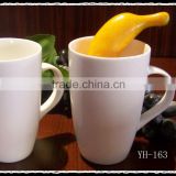 Plain White Mug Shape Ceramic Coffee Mug