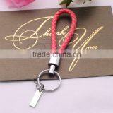 >>>New Fashion Men Key Candy Colors Faux Leather Silver Plated Leather Key Chain/ thumbnail-5