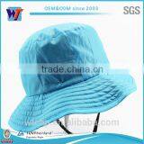 Blue Color Reusable Waterproof Nylon Polyester Foldable Bucket Hat thumbnail-3
