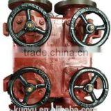 marine flange double row globe valve iron casting