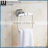 New Modern American Design Zinc Alloy Chrome Bathroom Set Accessories Square Towel Ring thumbnail-1