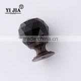 Black Enamel Oil Rubbed Bronze Vintage Large Crystal Cabinet Knob