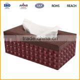 Customized Middle Size pu Leather Tissue Box for Houseware
