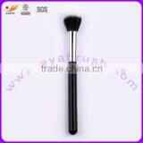 Two Color Nylon Hair Black Wood Handle Flat Blush Brush